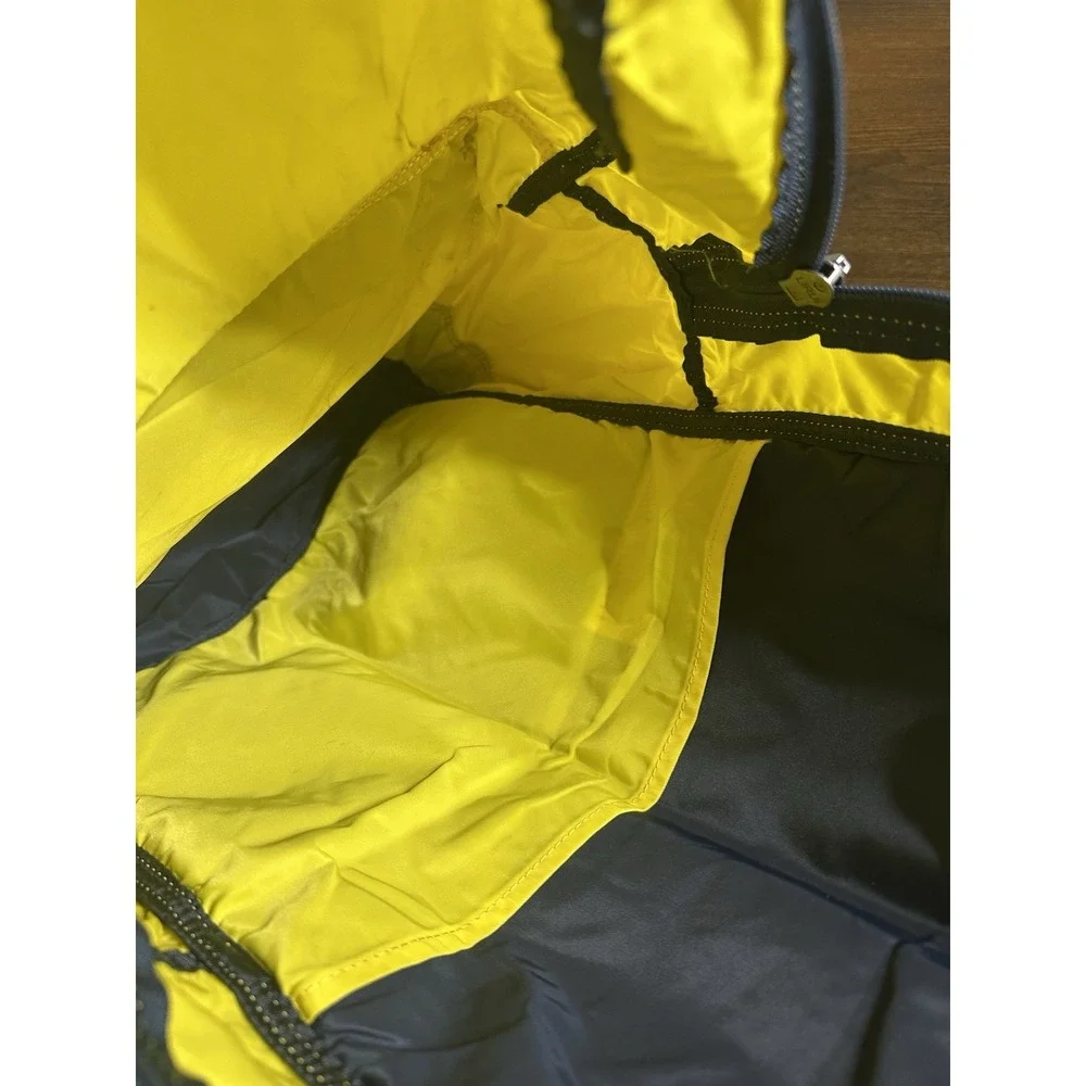 Abercrombie & Fitch Colorblock Yellow‎ Black Backpack Zip Adjustable Strap Men